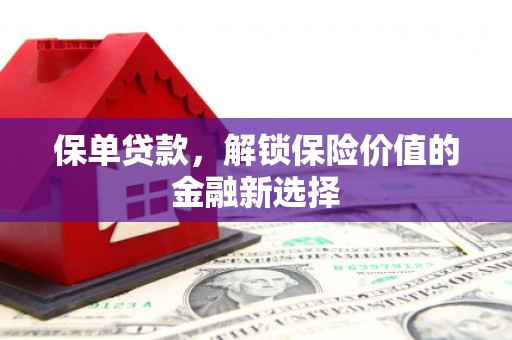 郧阳保单贷款，解锁保险价值的金融新选择