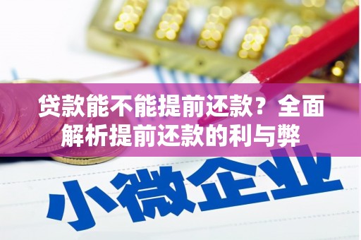 郧阳贷款能不能提前还款？全面解析提前还款的利与弊