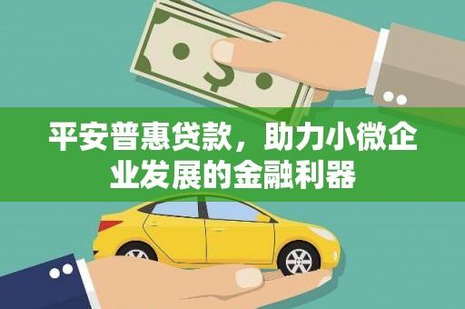 郧阳平安普惠贷款，助力小微企业发展的金融利器
